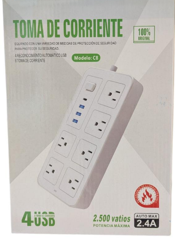 Regleta 2500W con USB